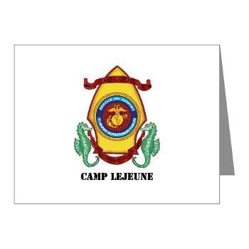 CL - M01 - 02 - Marine Corps Base Camp Lejeune with Text - Note Cards (Pk of 20) - Click Image to Close